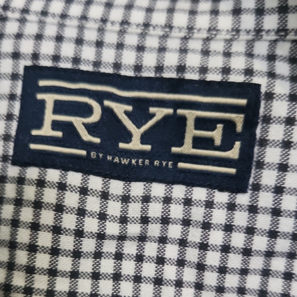Rye Men's Navy Checkered Button Down Shirt - Picture 2 of 3